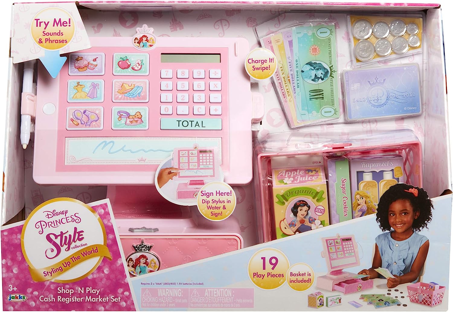 高い素材 ディズニープリンセス Disney Princess Style Collection Cash Register Shop N Play Market Set Shopping Basket Includedディズニープリンセス メール便なら送料無料 Guayaquilcityfc Com