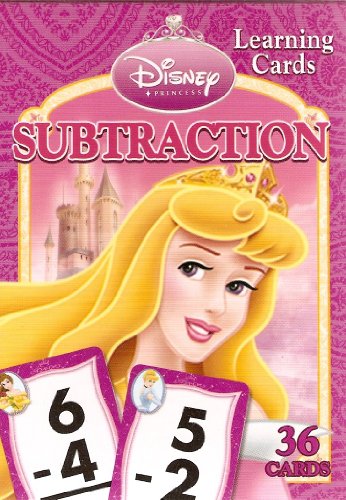 ディズニープリンセス Disney Princess Subtraction Learning/Flash Cards (Dark Pink Box)ディズニープリンセス