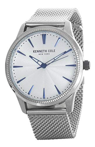 ӻ ͥ롦˥塼衼 Kenneth Cole New York  Kenneth Cole New York Classic Silver Dial Blue Markers Mesh Band Men's Watch KC50877001ӻ ͥ롦˥塼衼 Kenneth Cole New York 