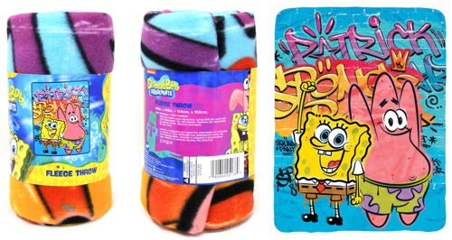 楽天angelicaスポンジボブ カートゥーンネットワーク Spongebob キャラクター アメリカ限定多数 SpongeBob SquarePants Nickelodeon Cool Fleece Throw Blanket - Spongebob and Patrick Star Kids スポンジボブ カートゥーンネットワーク Spongebob キャラクター アメリカ限定多数