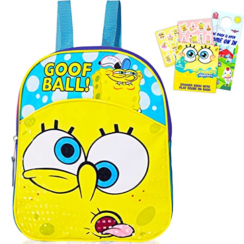 スポンジボブ バッグ バックパック リュックサック カートゥーンネットワーク Spongebob Squarepants Mini Backpack for Boys Girls Toddler Preschool ~ 3 Pc Bundle With Deluxe 11 Spongスポンジボブ バッグ バックパック リュックサック カートゥーンネットワーク