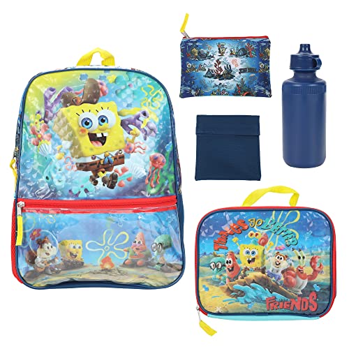 スポンジボブ バッグ バックパック リュックサック カートゥーンネットワーク Bioworld Spongebob Squarepants Kids Cartoon Movie 5-Piece Backpack accessories Set for boysスポンジボブ バッグ バックパック リュックサック カートゥーンネットワーク