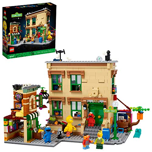 쥴 LEGO Ideas 123 Sesame Street 21324 Building Kit; Awesome Build-and-Display Model for Adults Featuring Elmo, Cookie Monster, Oscar The Grouch, Bert, Ernie and Big Bird, New 2021 (1,367 Pieces)쥴