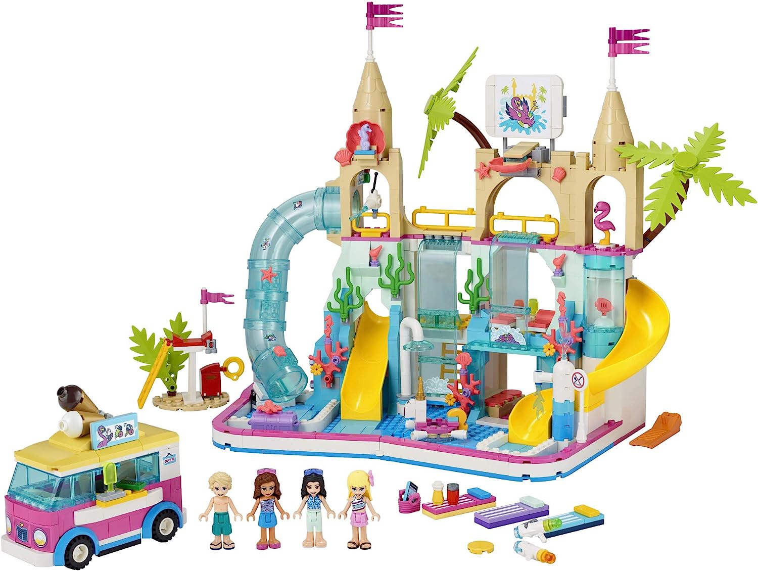 レゴ フレンズ 【送料無料】LEGO Friends Summer Fun Water Park 41430 Set Featuring Friends Stephanie, Emma, Olivia and Mason Buildable Mini-Doll Figures, Perfect Set for Creative Play (1,001 Pieces)レゴ フレンズ