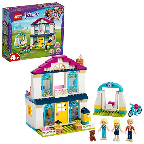 S tY LEGO Friends 4+ Stephaniefs House 41398 Mini-Dollfs House, Lets Kids Role-Play Family Life Friends Stephanie, Alicia and James (170 Pieces)S tY