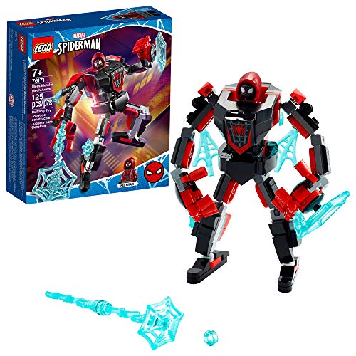 S LEGO Marvel Spider-Man Miles Morales Mech Armor 76171 Collectible Construction Toy, New 2021 (125 Pieces)S