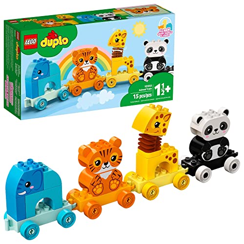 レゴ デュプロ LEGO DUPLO My First Animal Train 10955, Toys for Toddlers and Kids 1.5-3 Years Old with Elephant, Tiger, Panda and Giraffe Figures, Learning Toyレゴ デュプロ