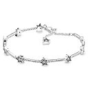 パンドラ ブレスレット チャーム アクセサリー ブランド Pandora Celestial Stars Bracelet - Sterling Silver & Cubic Zirconia Bracelet for Women - Gift for Her - 7.9