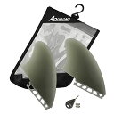 サーフィン フィン マリンスポーツ AQUBONA Single tab Twin Keel Fins - Twin Fin Fish Surfboard Fi...