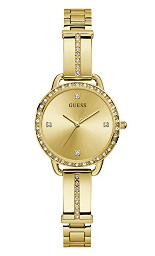 腕時計 ゲス GUESS レディース GUESS 30MM Watch - Gold-Tone Crystal Accented Petite Bangle W...