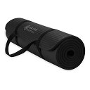 K}bg tBbglX Gaiam Essentials Thick Yoga Mat Fitness & Exercise Mat with Easy-Cinch Carrier Strap, Black, 72