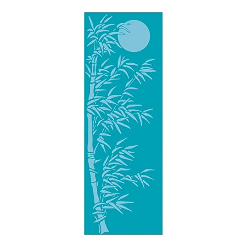 襬ޥå եåȥͥ Bamboo Forest Print Wai Lana Yoga Mats (Teal) - 1/8 inch Thick Non-Slip Stylish, Latex-Free, Lightweight, Optimum Comfort襬ޥå եåȥͥ