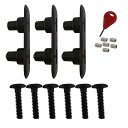 サーフィン フィン マリンスポーツ Double Tabs Fins Soft Plug 3pcs for Softboard Soft Top Surfboa...