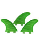 T[tB tB }X|[c TOPWAYS Fiberglass Reinforced + Honeycomb Surfboard Fins (3), Tri Thruster Fins Set (FCS G5 G7 Style) Surfboard Fins (Green, G7)T[tB tB }X|[c