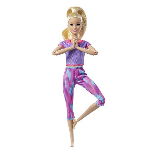 バービー バービー人形 メイドトゥームーブ 関節 動く Barbie Made to Move Doll with 22 Flexible Joints & Long Blonde Ponytail Wearing Athleisure-wear for Kids 3 to 7 Years Oldバービー バービー人形 メイドトゥームーブ 関節 動く