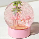 スノーグローブ 雪 置物 インテリア 海外モデル ANGELLOONG Pink Flamingo Snow Globe for Kids Girls, Originality 3D Flamingo Glitter Glass Snow Globes for Valentines Home Decor, 100MMスノーグローブ 雪 置物 インテリア 海外モデル