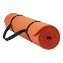 K}bg tBbglX Gaiam Essentials Thick Yoga Mat Fitness & Exercise Mat with Easy-Cinch Carrier Strap, Orange, 72