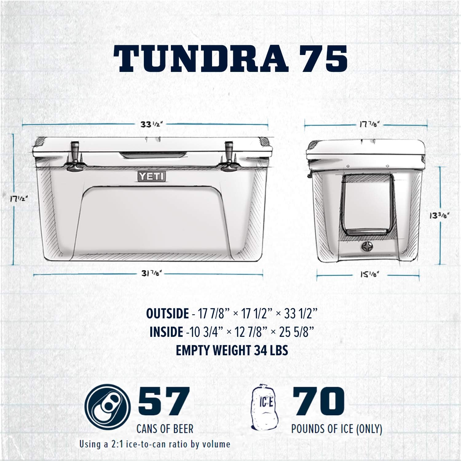 クーラーボックス イエティ キャンプ 釣り アウトドア 【送料無料】YETI Tundra 75 Cooler, Whiteクーラーボックス イエティ キャンプ 釣り アウトドア