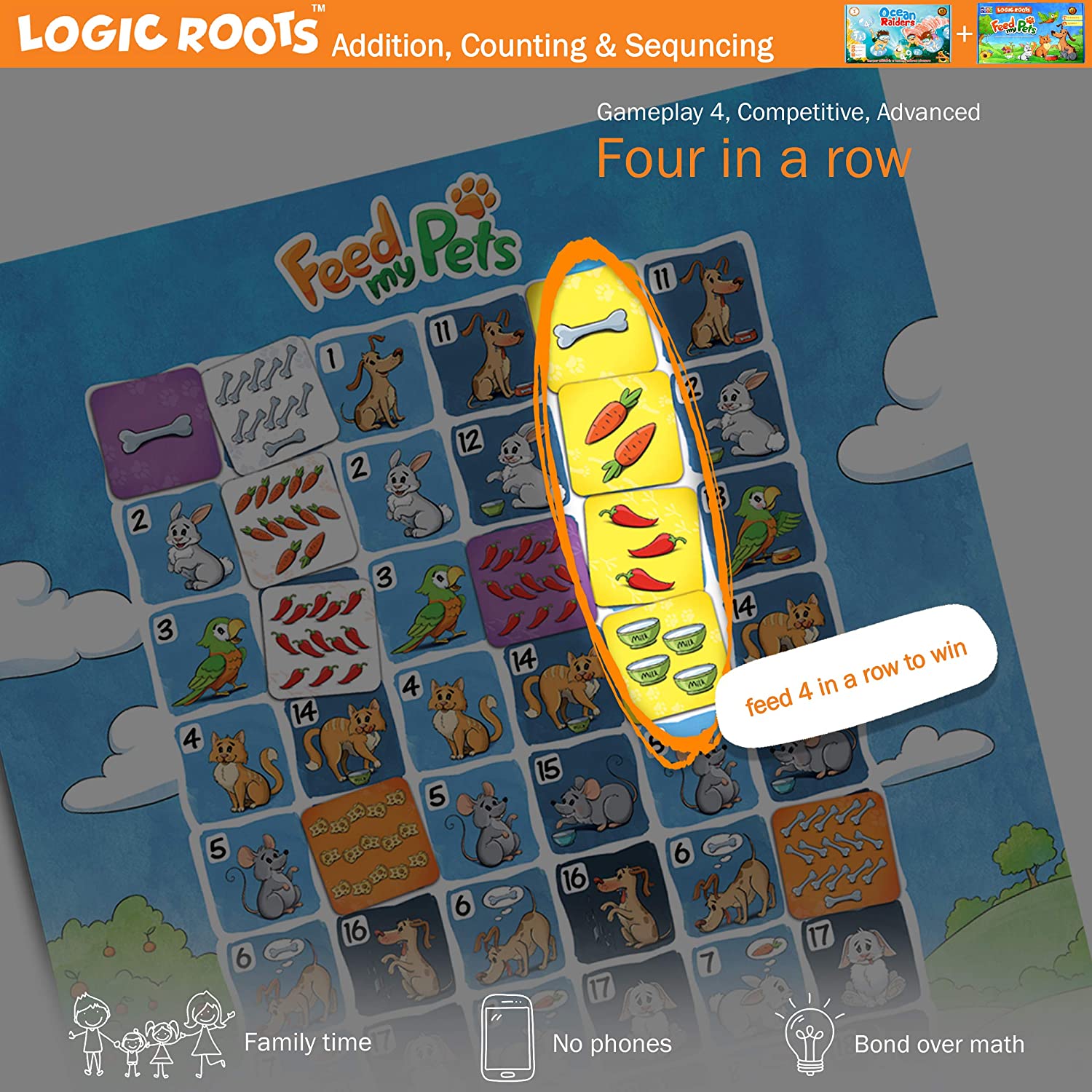 手数料安い ボードゲーム 英語 アメリカ 海外ゲーム Logic Roots Addition Counting And Number Recognition Games Pack Of 2 Ocean Raiders And Feed My Pets Math Board Games And Stem Toys For 3 手数料安い ボードゲーム 英語 アメリカ 海外ゲーム Logic Roots Addition Counting And Number Recognition Games Pack Of 2 Ocean Raiders And Feed My Pets Math Board Games And Stem Toys For 3
