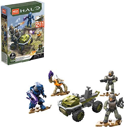 メガブロック メガコンストラックス ヘイロー 組み立て 知育玩具 Mega Construx Halo Recon Getaway Mongoose Vehicle Halo Infinite Construction Set with UNSC Marine Character Figure, Building Toyメガブロック メガコンストラックス ヘイロー 組み立て 知育玩具