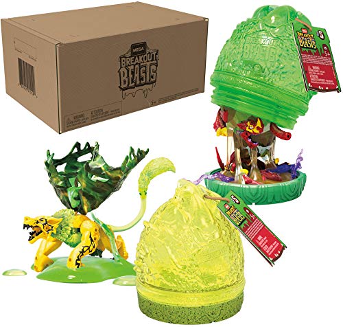 メガブロック メガコンストラックス 組み立て 知育玩具 Mega Construx Breakout Beasts Bundle, Mystery Eggs with Slime for Kids (Amazon Exclusive)メガブロック メガコンストラックス 組み立て 知育玩具