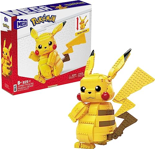 メガブロック メガコンストラックス 組み立て 知育玩具 MEGA Pok mon Action Figure Building Toy Set for Kids, Jumbo Pikachu with 806 Pieces, 12 Inches Tall, Age 8 Years Oldメガブロック メガコンストラックス 組み立て 知育玩具