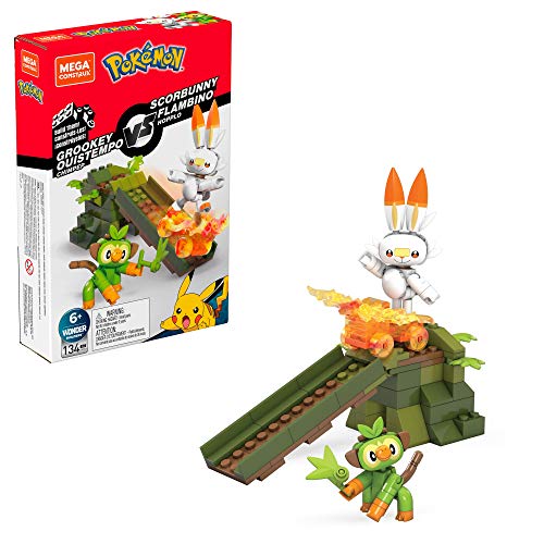 組み立て Mega 知育パズル 知育玩具 送料無料 知育玩具 学習玩具 Grookey メガブロック Vs 無料ラッピングでプレゼントや贈り物にも 逆輸入並行輸入送料込 Pokemon メガブロック メガコンストラックス Construx Scorbunny Figure Building Setメガブロック メガコン