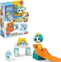 メガブロック メガコンストラックス 組み立て 知育玩具 Mega Bloks Peek A Blocks Penguin Slide with Big Building Blocks, Building Toys for Toddlers (14 Pieces)メガブロック メガコンストラックス 組み立て 知育玩具