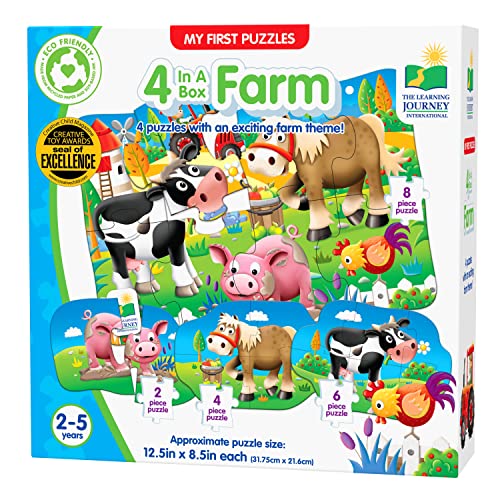 ジグソーパズル 海外製 アメリカ The Learning Journey: My First Puzzle Sets 4-In-A-Box Farm Farm-Themed Puzzle Sets - Educational Toddler Toys Activities for Children Ages 2-5ジグソーパズル 海外製 アメリカ