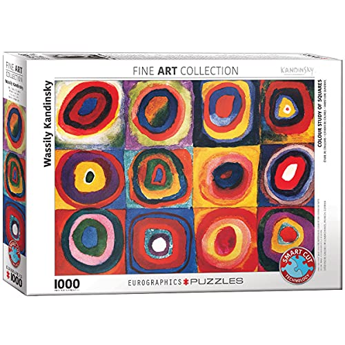 ジグソーパズル 海外製 アメリカ EuroGraphics Color Study of Squares and Circles, 1913 by Kandinsky Puzzle (1000-Piece), Model:6000-1323 , Redジグソーパズル 海外製 アメリカ