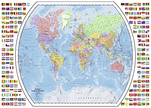ジグソーパズル 海外製 アメリカ Ravensburger Political World Map 1000 Piece Jigsaw Puzzle for Adults Every Piece is Unique, Softclick Technology Means Pieces Fit Together Perfectly, Whiteジグソーパズル 海外製 アメリカ