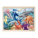 ジグソーパズル 海外製 アメリカ Melissa & Doug Under the Sea Ocean Animals Wooden Jigsaw Puzzle With Storage Tray (24 pcs)ジグソーパズル 海外製 アメリカ