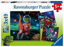 ジグソーパズル 海外製 アメリカ Ravensburger Dinosaurs in Space 3 x 49 Piece Jigsaw Puzzle Set for Kids - 05127 - Every Piece i..