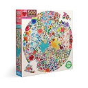 ジグソーパズル 海外製 アメリカ eeBoo: Piece and Love Blue Bird Yellow Bird 500 Piece Adult Round Jigsaw Puzzle, Jigsaw Puzzle for Adults and Families, Includes Glossy and Sturdy Piecesジグソーパズル 海外製 アメリカ