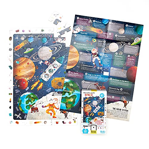 ジグソーパズル 海外製 アメリカ ??Banana Panda Observation Space Puzzle - Large 60-piece Floor Puzzle with Seek and Find Activity - includes Educational Poster with Facts about the Solar System, for kids ages 4 yearsジグソーパズル 海外製 アメリカ