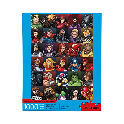 ѥ  ꥫ AQUARIUS Marvel Puzzle Superheroes (1000 Piece Jigsaw Puzzle) - Officially Licensed Marvel Merchandise &Collectibles - Glare Free - Precision Fit - 20 X 28 Inchesѥ  ꥫ