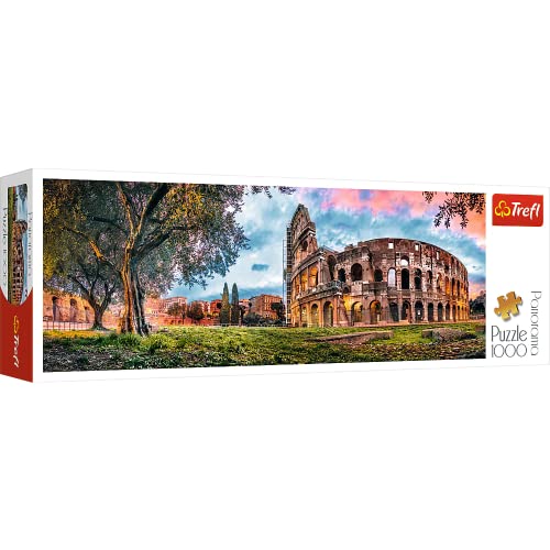 ジグソーパズル 海外製 アメリカ Trefl Panorama Colosseum at Dawn 1000 Piece Jigsaw Puzzle Red 27