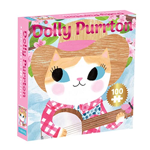 ジグソーパズル 海外製 アメリカ Mudpuppy Dolly Purrton Music Cats 100 Piece Puzzle from Mudpuppy - Introduce a Music Legend with This Jigsaw Puzzle for Kids, Foil Embellishments, 14
