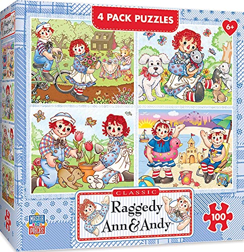 ジグソーパズル 海外製 アメリカ MasterPieces Puzzle Set - 4-Pack 100 Piece Jigsaw Puzzle for Kids - Raggedy Ann 4-Pack - 8"x10"ジグソーパズル 海外製 アメリカ