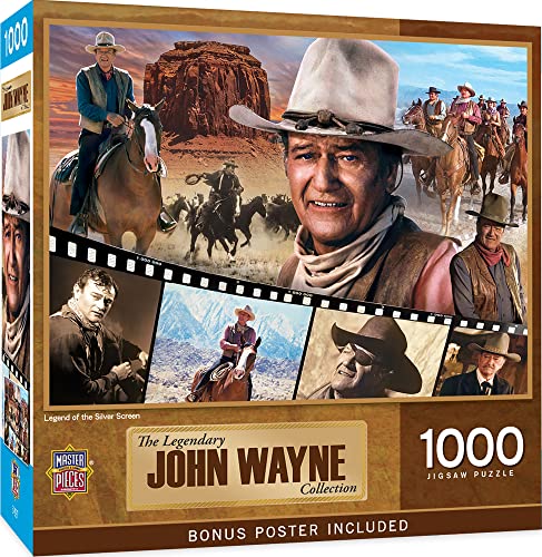 ジグソーパズル 海外製 アメリカ Masterpieces 1000 Piece John Wayne Jigsaw Puzzle for Adults, Family, Or Kids - Legend of The Silver Screen - 19.25