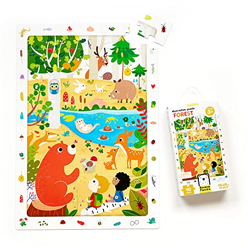 ジグソーパズル 海外製 アメリカ Banana Panda - Observation Puzzle Forest - Jigsaw Puzzle and Learning Activity for Kids Ages 3 Years and Up,Multicolorジグソーパズル 海外製 アメリカ