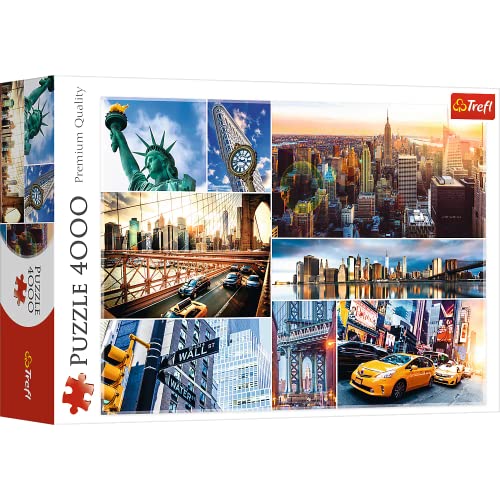 ジグソーパズル 海外製 アメリカ Trefl New York Collage 4000 Piece Jigsaw Puzzle Red 54