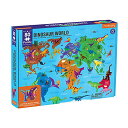 ジグソーパズル 海外製 アメリカ Mudpuppy Dinosaur World ? 80 Piece Geography Puzzle with Dino S...
