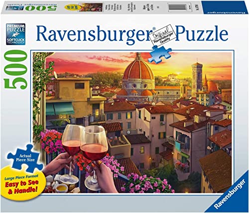 ジグソーパズル 海外製 500ピース 居心地の良いワインテラス 約50x36センチ 絵画・アート Ravensburger