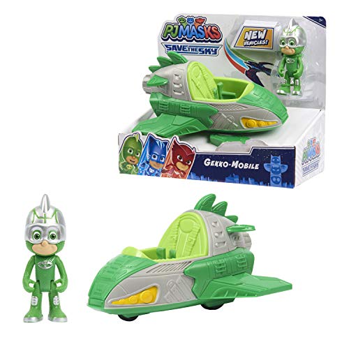 PJ Masks ǂIpW}XN AJA  PJ Masks Save the Sky Gekko Mobile, Gekko Figure and Car, Green, Kids Toys for Ages 3 Up by Just PlayPJ Masks ǂIpW}XN AJA 