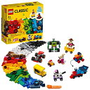 レゴ LEGO Classic Bricks and Wheels 11014 Building Kit, Includes a Toy Car, Train, Bus, Robot, Skateboarding Zebra, Race Car, Bunny in a Wheelchair, Pull-Along Duck and a Monkey on a Banana Skateboardレゴ