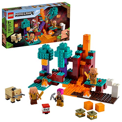 送料無料 無料ラッピングでプレゼントや贈り物にも 逆輸入並行輸入送料込 レゴ Lego Forest Fun Warped Hands On Nether Minecraft Nether マインクラフト The Warped Minecraft Creative Playset Fun Warped Forest Building Toy Featuring Huntress Piglin