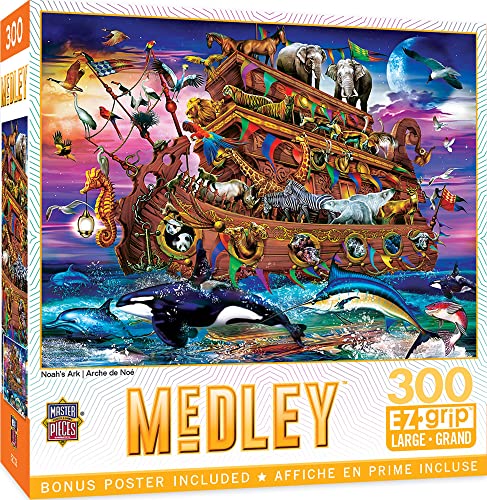 ジグソーパズル 海外製 アメリカ Masterpieces 300 Piece EZ Grip Jigsaw Puzzle - Noah's Arc - 18"x2..