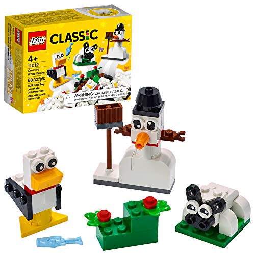 レゴ LEGO Classic Creative White Bricks 11012 Building Kit Toy Building Set for Creative Play with 3 Build Ideas, Including a Snowman, Sheep and Seagull Great for Kids Aged 4 and Up, New 2021 (60 Pieces)レゴ