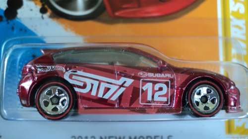 ۥåȥ ޥƥ ߥ˥ ۥåȥ SUBARU WRX STI w/ REDLINES Hot Wheels 2012 New Models #33 / 50 # 033 Subaru WRX STI RED 1:64 Scale Exclusive Limited Edition Collectible Die Cast Car with REDۥåȥ ޥƥ ߥ˥ ۥåȥ